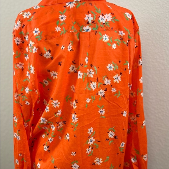 Talbots COTTON BUTTON FRONT SHIRT - LIVELY DITSY New without tag - Picture 7 of 13